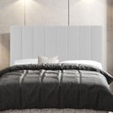 Ver imagem 2 de Kit Cabeceira e Baú Cama Box King Size Cora 195cm Sintético Branco - Desk Design