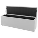 Ver imagem 3 de Kit Cabeceira e Baú Cama Box King Size Cora 195cm Sintético Branco - Desk Design