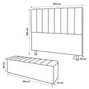 Ver imagem 4 de Kit Cabeceira e Baú Cama Box King Size Cora 195cm Sintético Branco - Desk Design