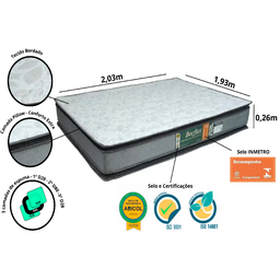 Colchão Espuma Becflex Titan Pillow King 1,93 M Firme - 2