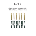 Ver imagem 3 de 2 Prateleiras de Parede Multiuso 60cm + 4 Aparadores para Livros Bibliocanto Aço Preto