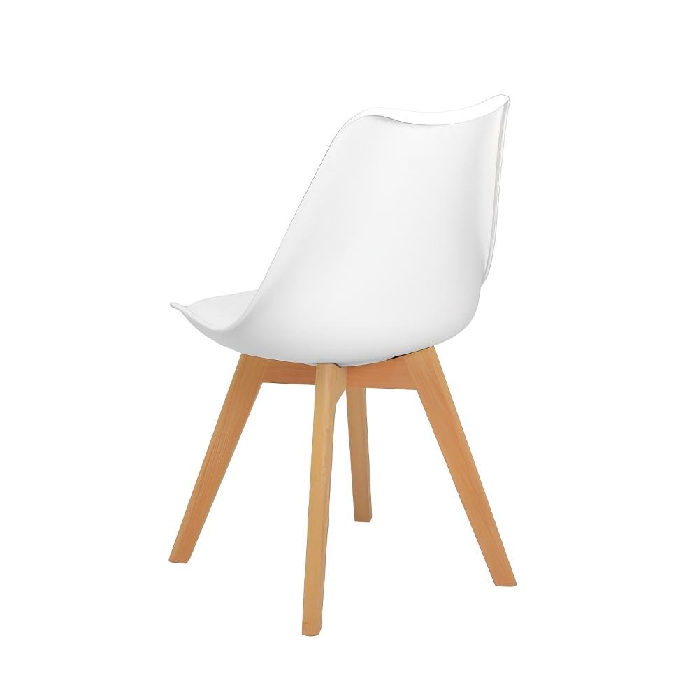 Conjunto Mesa de Jantar Redonda Talia Branca 120cm com 6 Cadeiras Eiffel Leda - Branco - 3