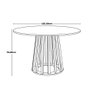 Conjunto Mesa de Jantar Redonda Talia Branca 120cm com 6 Cadeiras Eiffel Leda - Branco - 4