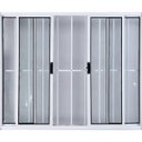 Ver imagem 2 de Vitro de Alumínio 4 Folhas 1,00 x 1,80 com Grade Cor Branco Linha All Modular