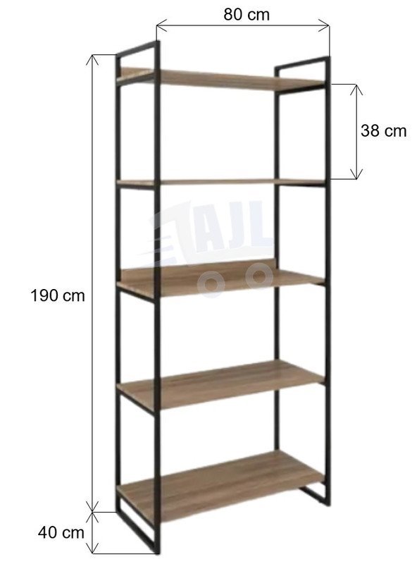 Guarda Roupas S/ Portas Metal Preto Vintage Office AJL Estante Estilo Industrial - 6