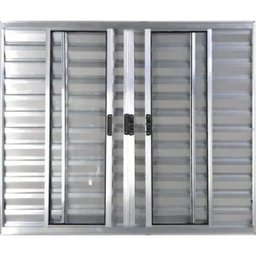 Janela Veneziana de Alumínio 6 Folhas 1,20 x 1,80 sem Grade Cor Brilhante Linha All Modular - 3