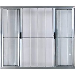 Vitro de Alumínio 4 Folhas 1,20 x 2,00 com Grade Cor Brilhante Linha All Modular - 2