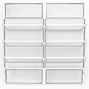 Ver imagem 1 de Vitro Basculante de Alumínio 2°seções Vidro Mini Boreal 1,00 X 1,50 Cor Branco Linha Econ