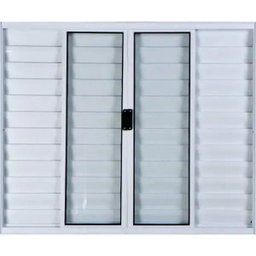 Janela Veneziana de Alumínio 6 Folhas 1,00 x 2,00 sem Grade Cor Branco Linha All Modular - 3