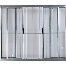Vitro de Alumínio 4 Folhas 1,00 x 1,00 com Grade Cor Brilhante Linha All Modular - 1