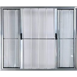 Vitro de Alumínio 4 Folhas 1,00 x 1,00 com Grade Cor Brilhante Linha All Modular - 2