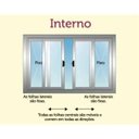 Ver imagem 4 de Vitro de Alumínio 4 Folhas 1,20 x 2,00 sem Grade Cor Branco Linha All Modular