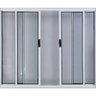 Vitro de Alumínio 4 Folhas 1,20 x 2,00 sem Grade Cor Branco Linha All Modular - 2