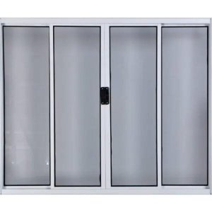 Vitro de Alumínio 4 Folhas 1,20 x 1,80 sem Grade Cor Branco Linha All Modular
