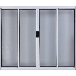 Vitro de Aluminio 4 Folhas Sem Grade Anchieta Esquadrias 120 x 150cm - 1