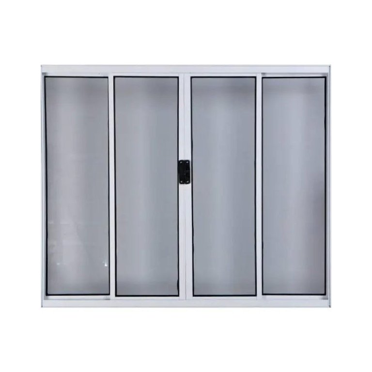 Vitro de Aluminio 4 Folhas Sem Grade Anchieta Esquadrias 120 x 150cm