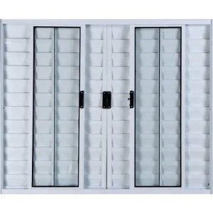 Janela de Alumínio Veneziana 6 Folhas Com Grade Anchieta Esquadrias 100 x 150cm