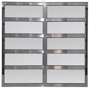 Vitro Basculante de Alumínio 2°seções Vidro Mini Boreal 0,80 X 1,20 Cor Brilhante Linha Econ