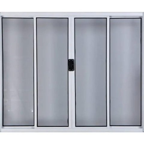 Vitro de Aluminio 4 Folhas Sem Grade Anchieta Esquadrias 100 x 150cm