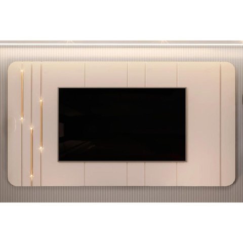 Home P/ Tv até 75 Pol Celine C/ Led 241cm Off White - Dj Móveis