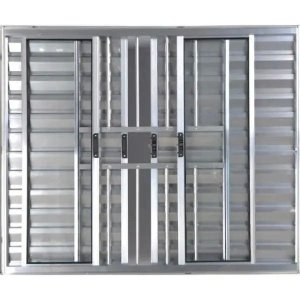 Janela Veneziana de Alumínio 6 Folhas 1,20 x 2,00 com Grade Cor Brilhante Linha All Modular