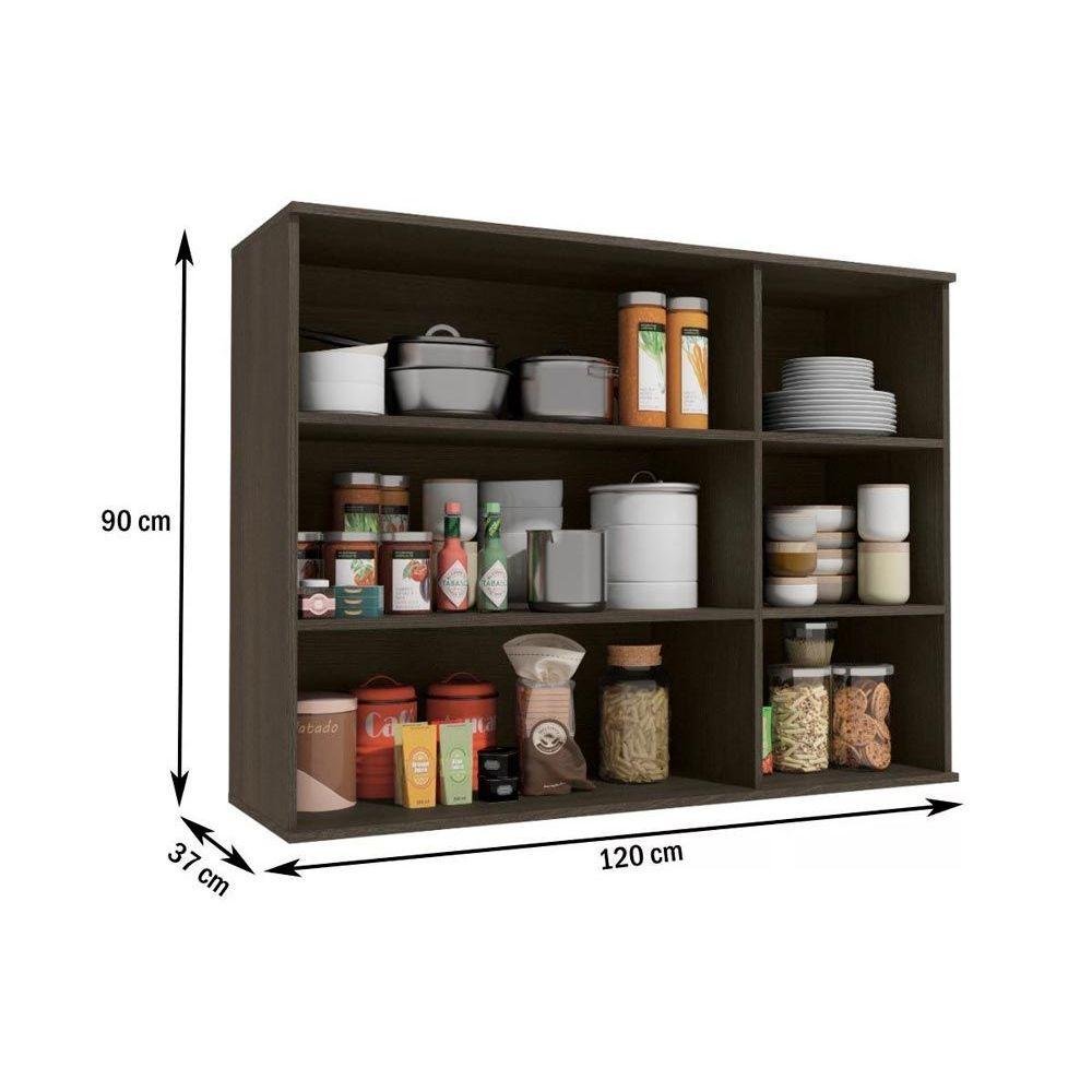 Cozinha Compacta Nox 3 Peças (2 Armários + 1 Paneleiro) CPT45 Onix/Steel/Inox - Kappesberg - 4