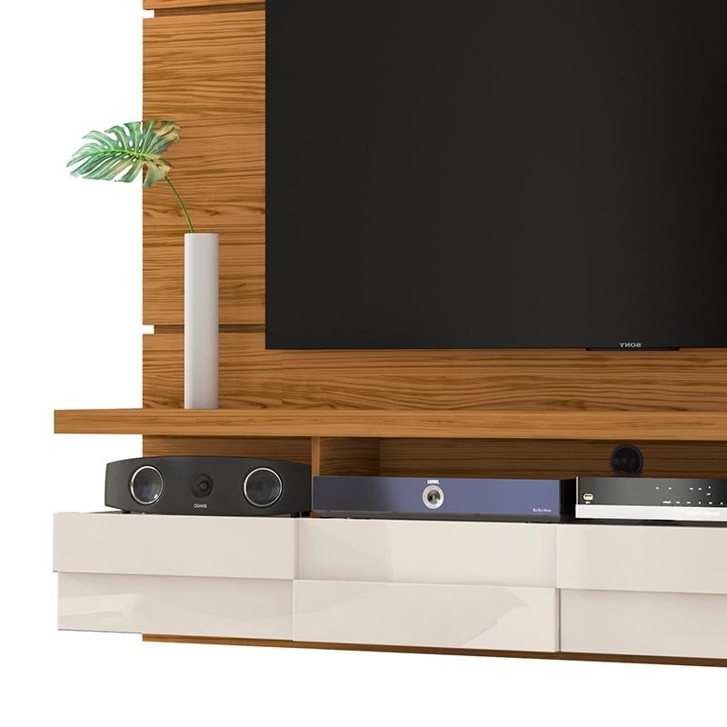Painel Home Suspenso Lana 1.8 Naturale/Off White - PR Móveis - 4