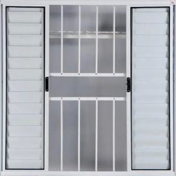 Janela Veneziana de Alumínio 6 Folhas 1,20 x 1,80 com Grade Cor Branco Linha All Modular - 2