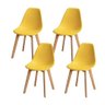 Kit 04 Cadeiras Sklum Nordic Amarelas - 1