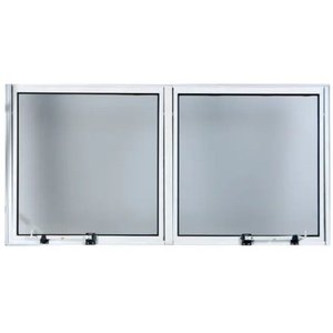 Maxim-ar de Alumínio 2°seções Abertura de 45° Vidro Mini Boreal 0,60 X 1,20 Cor Branco Econ