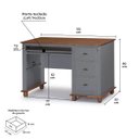 Ver imagem 6 de Escrivaninha 3 Gavetas Suporte para Teclado e Divisor de Ambiente 50605 Linz Moveis