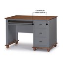 Ver imagem 2 de Escrivaninha 3 Gavetas Suporte para Teclado e Divisor de Ambiente 50605 Linz Moveis