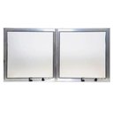 Ver imagem 1 de Maxim-ar de Alumínio 2°seções Abertura de 45° Vidro Mini Boreal 0,80 X 1,50 Cor Brilhante Econ