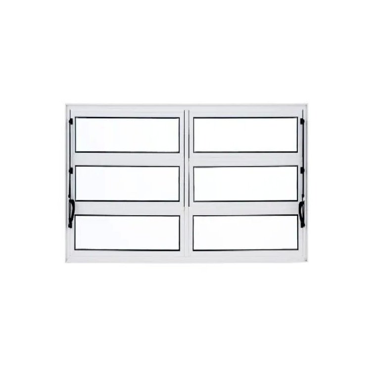 Janela Basculante de Alumínio 1,00 x 1,50 Linha All Soft Cor Branco Duplo