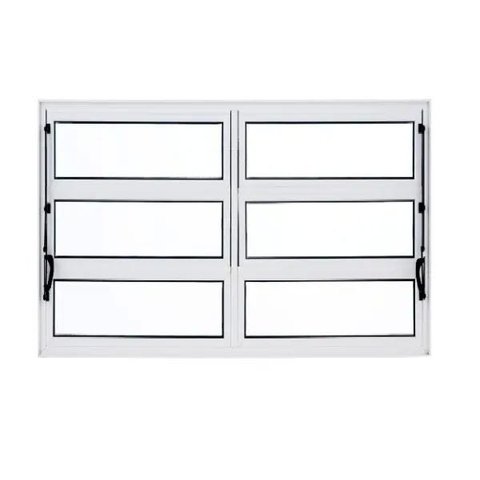 Janela Basculante de Alumínio 0,80 x 1,20 Linha All Soft Cor Branco Duplo