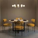 Ver imagem 1 de Cadeira Sala de Jantar Margara Kit 4 em Aço Preto Bouclê D03 - D'Rossi