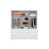 Guarda Roupa Casal 3 Portas de Correr e 9 Gavetas Detroit Branco - Demóbile - 3