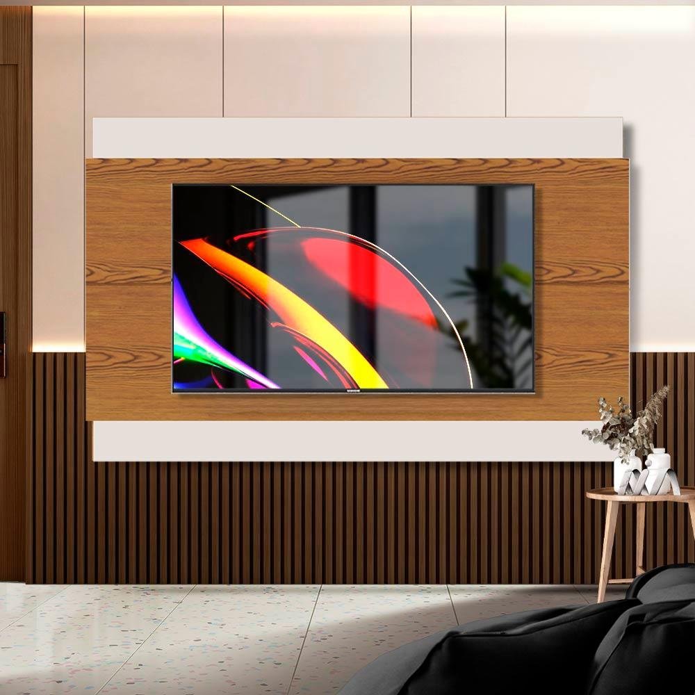 Painel para Tv até 60 Polegadas com Led Freijó Off White Charm 2.2 Shop Jm - 1