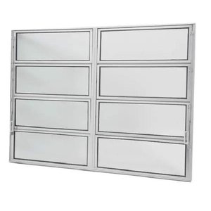 Janela Basculante de Alumínio Duplo 1,00 x 1,20 Linha All Soft Cor Brilhante
