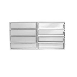 Janela Basculante de Alumínio Duplo 1,00 x 1,20 Linha All Soft Cor Brilhante - 2