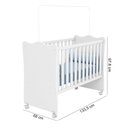 Ver imagem 2 de Quarto de Bebê Doce Sonho com Roupeiro 825 e Berço Simples 1 C/ Rodízios Qmovi Branco