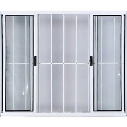 Vitro de Alumínio 4 Folhas 1,00 x 2,00 com Grade Cor Branco Linha All Modular - 3