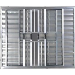 Janela de Alumínio Veneziana 6 Folhas Com Grade Anchieta Esquadrias 120 x 120cm - 1