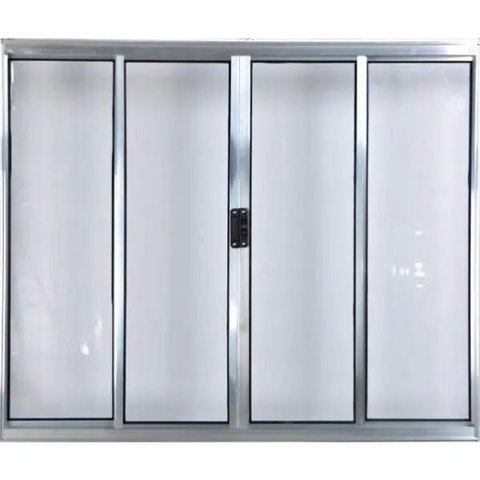 Vitro de Aluminio 4 Folhas Sem Grade Anchieta Esquadrias 100 x 120cm