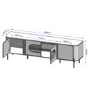 Ver imagem 4 de Rack para Tv até 75 Polegadas Juquehy 4 Portas com Vidro e Led Off White/pistache - Móveis Bechara