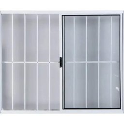 Vitro de Alumínio 2 Folhas 1,20 x 1,50 com Grade Cor Branco Linha All Modular - 3