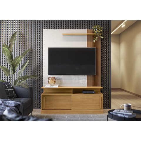 Painel Home Chicago com 2 Portas Tv até 60 Polegadas C/ Rodízios - Lukaliam Móveis