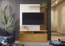 Ver imagem 1 de Painel Home Chicago com 2 Portas Tv até 60 Polegadas C/ Rodízios - Lukaliam Móveis