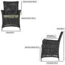 Ver imagem 5 de Poltrona Igapó Alumínio Micro Pintura Fendi Corda Náutica E5 Preto