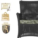 Ver imagem 3 de Poltrona Igapó Alumínio Micro Pintura Fendi Corda Náutica E5 Preto